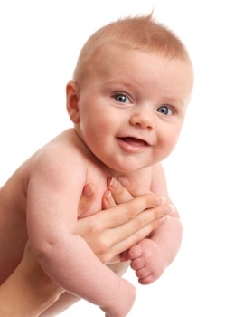 Infants: Cherub on white background